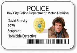 David Starsky New Series Badge HALLOWEEN Costume Accessory